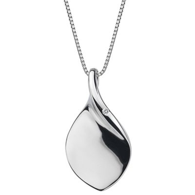 Sterling silver 'go with the flow' pendant necklace